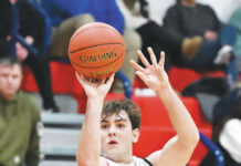 
			
				                                Pittston Area’s Silvio Giardina, who finished with a team-high 18 points, fires up a shot against Crestwood.
                                 Tony Callaio | For Times Leader

			
		