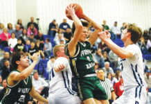 
			
				                                Wyoming Area’s Luke Kopetchny pulls down a rebound in the second quarter.
                                 Fred Adams | For Times Leader

			
		